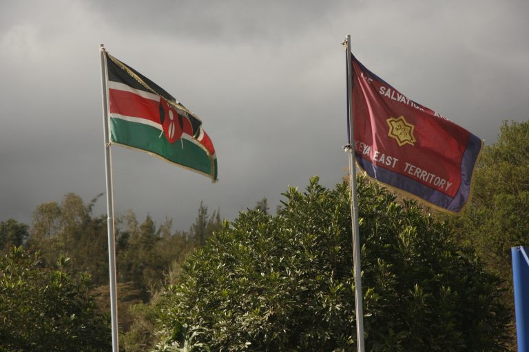 Kenya and Salvation Army Flags