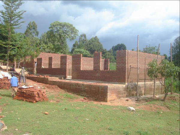 One of 7 new classrooms under construction