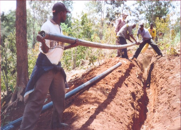 Laying Water Distribution Pipes