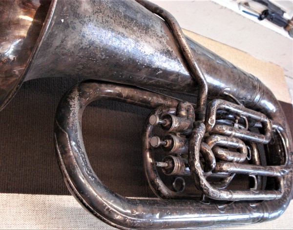 1 of 2 donated Tubas before restoration